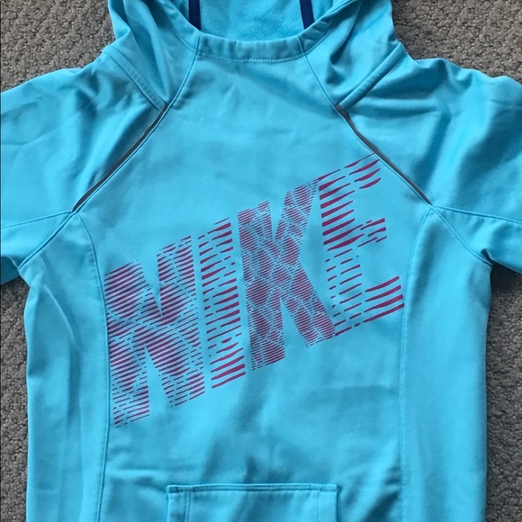 Nike Light Blue Hooded Sweatshirt - Picture 2 of 4